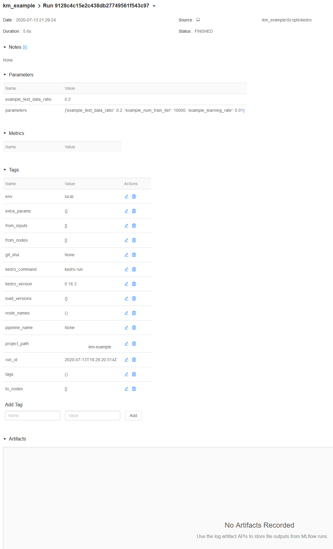 mlflow_run